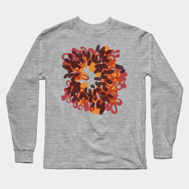 Forest Fire Burst Long Sleeve T-Shirt by Kaminen Mosher